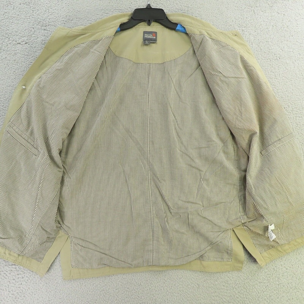 Royal Robbins Jacket Mens XL Brown Canvas Shacket Lined Buttons Pockets - Picture 6 of 11